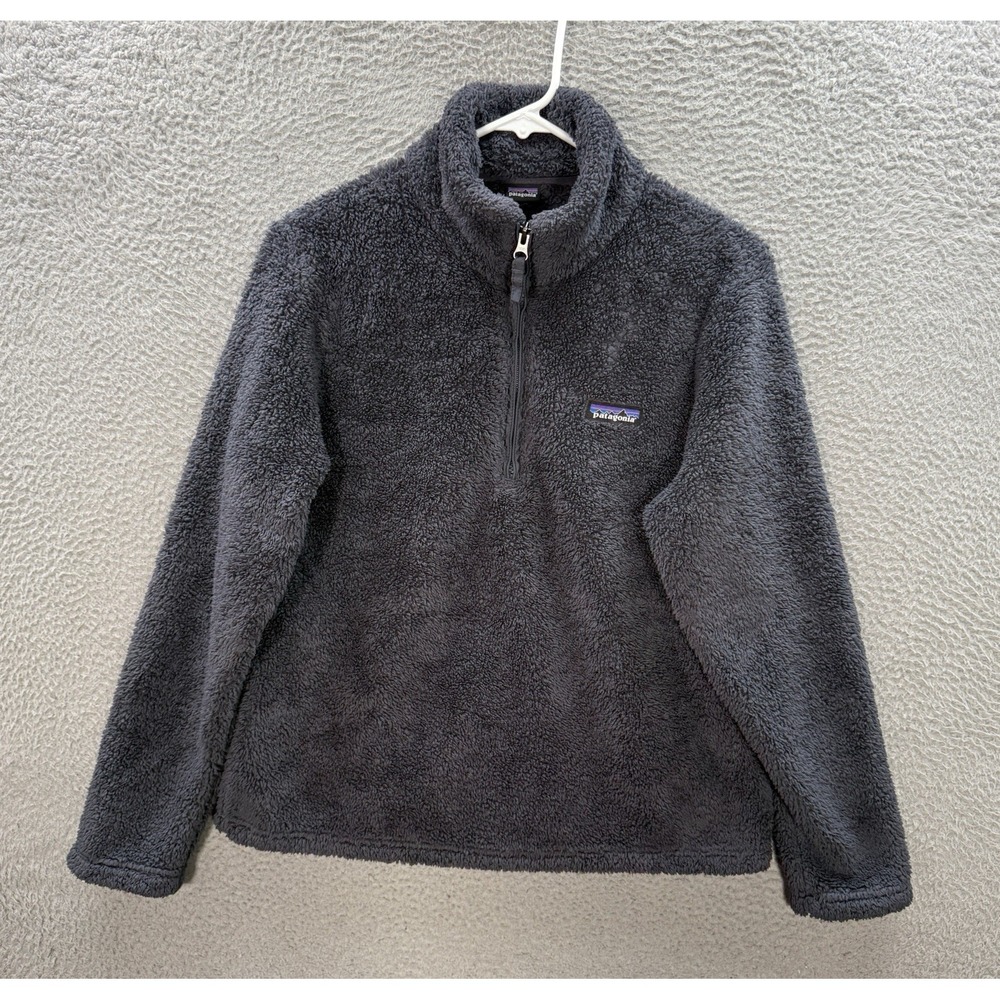 Patagonia Sweater‎ Womens Medium Gray Los Gatos Fleece Jacket Deep Pile Fleece